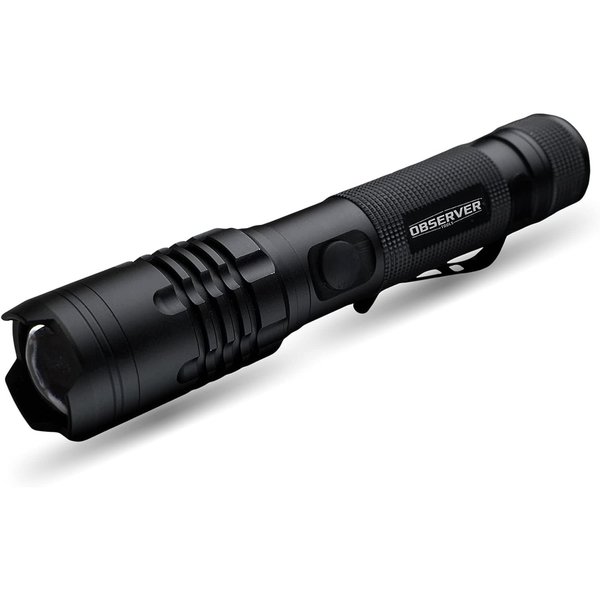Observer Tools 1200 Lumen Tactical LED Rechargeable Flashlight Black OBS-FL1